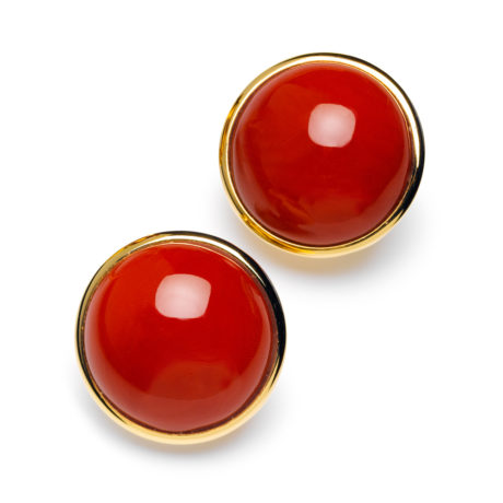 Ohrclips in Roségold mit Edelkorallen