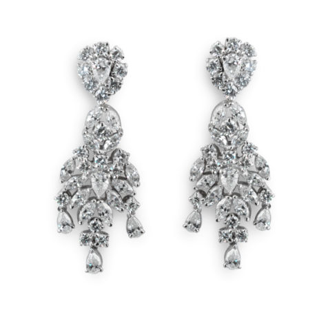 Ohrhänger in Weissgold mit Diamanten