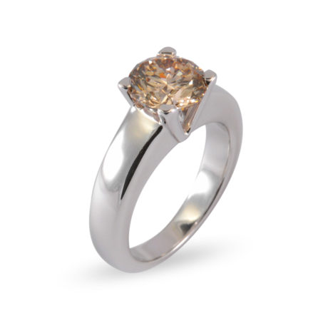 Ring Solitär in Weissgold mit Turmalin