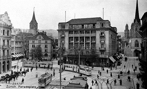 <h4>1907: Arnold César Türler eröffnet das Geschäft am Paradeplatz in Zürich</h4>