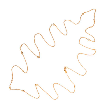 95 cm Gelbgold Halskette mit Brillanten