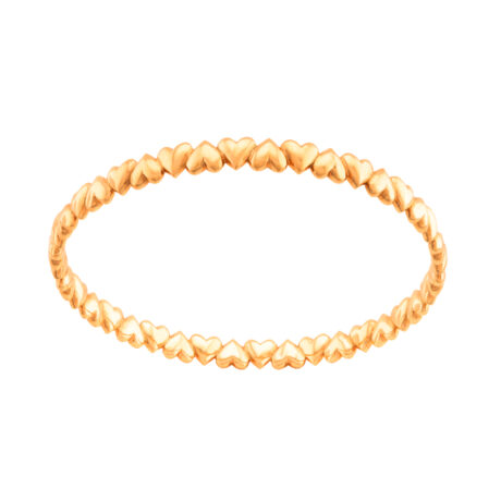 Gelbgold Armreif mit Herzen