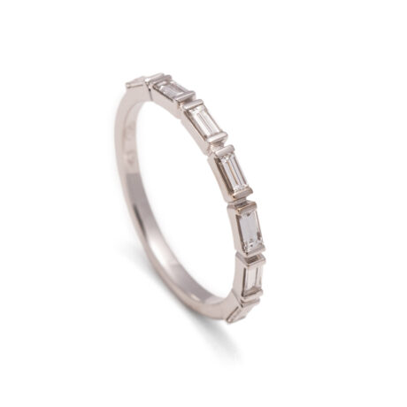 Ring Weissgold mit Baguette Diamanten